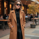 Cropped Duster Coat with Oversized Collar