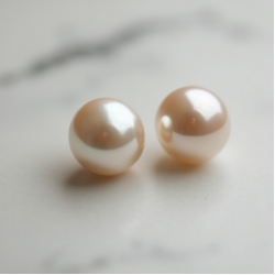 Pearl Accent Pearl Stud Earrings with Freshwater Pearl