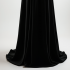 Velvet Evening Gown with Bow Accent