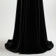 Velvet Evening Gown with Bow Accent