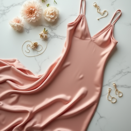 Silk Satin Slip Dress in Pastel Shades