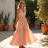 Tiered Maxi Skirt in Pastel Color