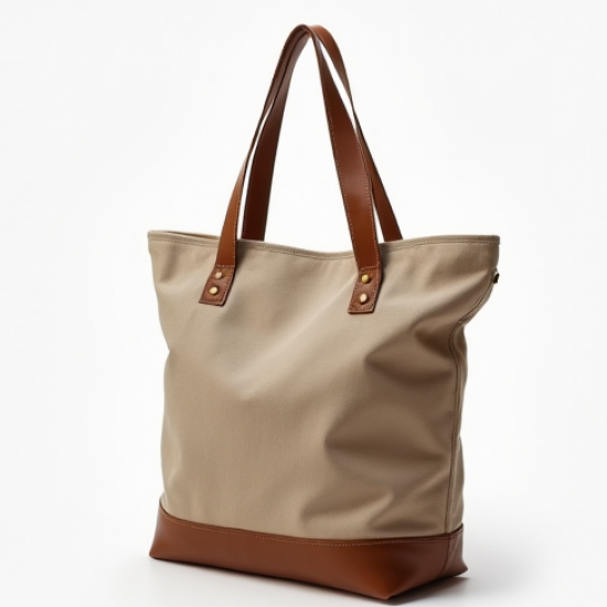 Canvas Canvas Shopper with Detachable Strap
