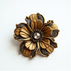 Vintage-Inspired Statement Brooch in Antique Finish