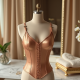 Satin Corset Top with Keyhole Back
