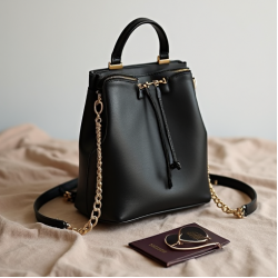 Mini Mini Backpack with Gold Chain