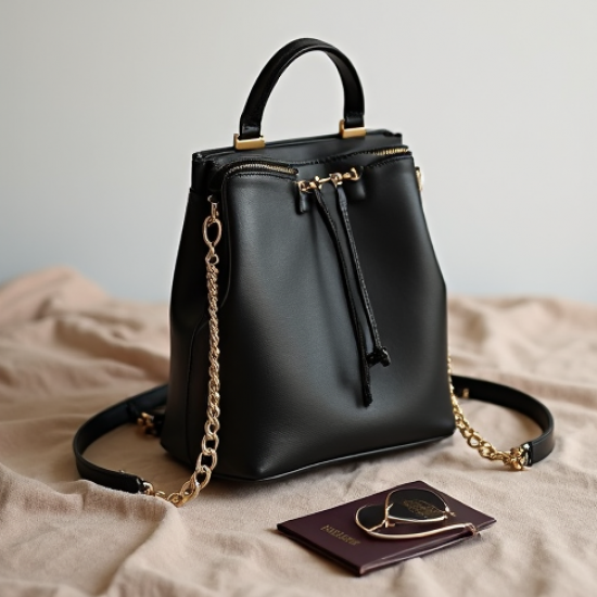 Mini Mini Backpack with Gold Chain