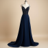 A-Line Evening Gown with Slit Detail