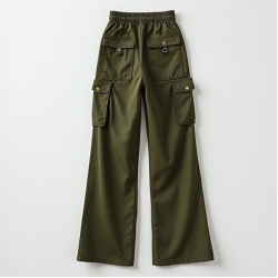 Flared Cargo Pants with Pocket Details