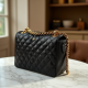 Quilted Shoulder Bag with Gold Chain
