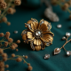 Vintage-Inspired Statement Brooch in Antique Finish