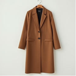 Tailored Duster Coat with Notch Lapel