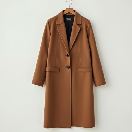 Tailored Duster Coat with Notch Lapel