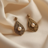 Vintage-Inspired Drop Earrings in Antique Finish