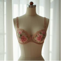 Sheer Bustier Top in Vintage Floral