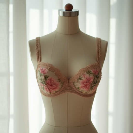 Sheer Bustier Top in Vintage Floral