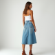 A-Line Midi Skirt in Light Wash