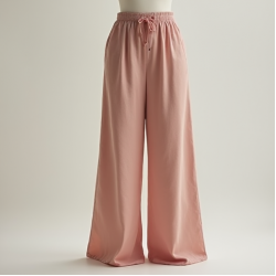 Wide-Leg Wide-Leg Pants in Pastel Color