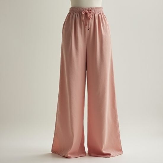 Wide-Leg Wide-Leg Pants in Pastel Color