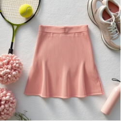 Ribbed Tennis Skirt in Pastel Color