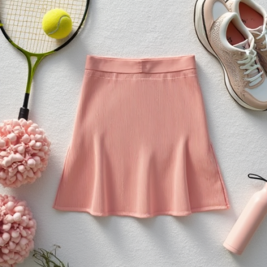 Ribbed Tennis Skirt in Pastel Color