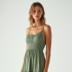 Tiered High-Low Dress with Slit Detail