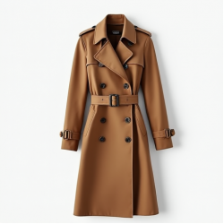 Trench Duster Coat with Belt Closure