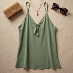 Sheer Cami Top with Keyhole Back