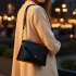 Chain-Strap Chain Shoulder Bag with Gold Chain