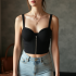 Ribbed Bustier Top in Solid Neutral