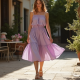 Tiered Midi Skirt in Pastel Color
