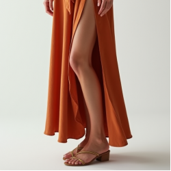 Wrap Maxi Skirt with Side Slit