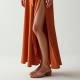 Wrap Maxi Skirt with Side Slit