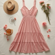Tiered Tiered Midi Dress in Pastel Shades