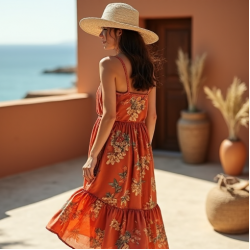 Boho Sundress with Ruffle Hem