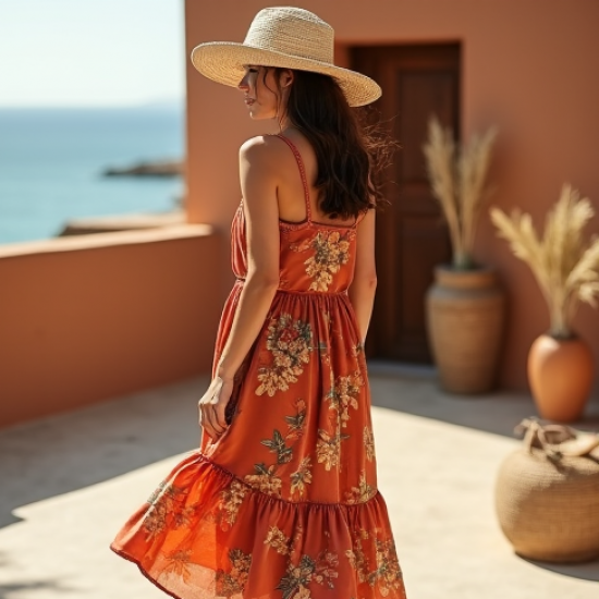 Boho Sundress with Ruffle Hem