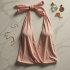 Sleeveless Halter Neck Top in Solid Neutral
