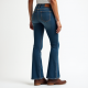 Cropped Flare Jeans with Pocket Details