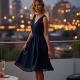 Ethereal A-Line Party Dress with Belt