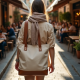 Canvas Canvas Shopper with Detachable Strap