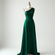 Silk One-Shoulder Dress with Empire Waist