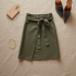 Wrap Mini Skirt with High Slit