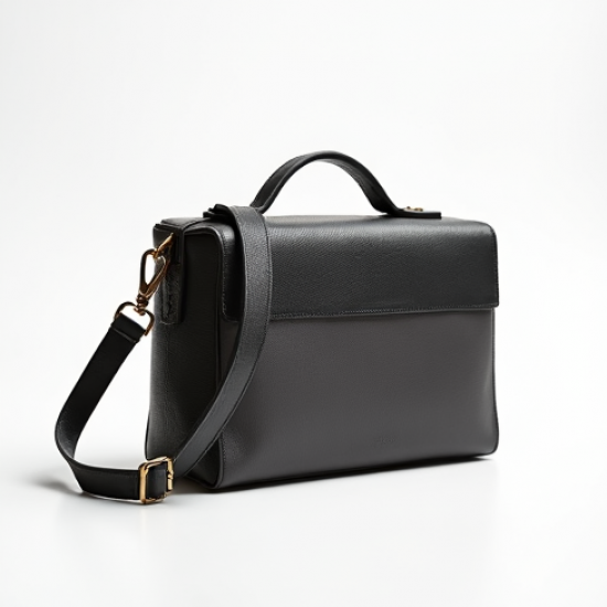 Minimalist Shoulder Bag in Two-Tone Color