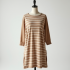 Striped Tunic Top in Solid Neutral