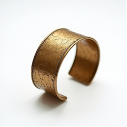 Textured Cuff Bracelet in Antique Finish