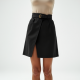 Wrap Mini Skirt with High Slit