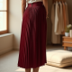 Pencil Midi Skirt in Pleated Satin
