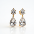 Rhinestone Drop Earrings with Cubic Zirconia