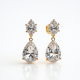 Rhinestone Drop Earrings with Cubic Zirconia