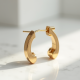 Pearl Accent Hoop Earrings with Freshwater Pearl